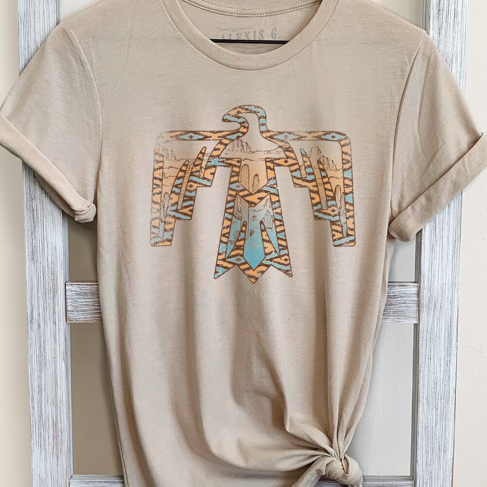Roam Free Thunderbird Graphic Tee, Boho Hippie T Shirt